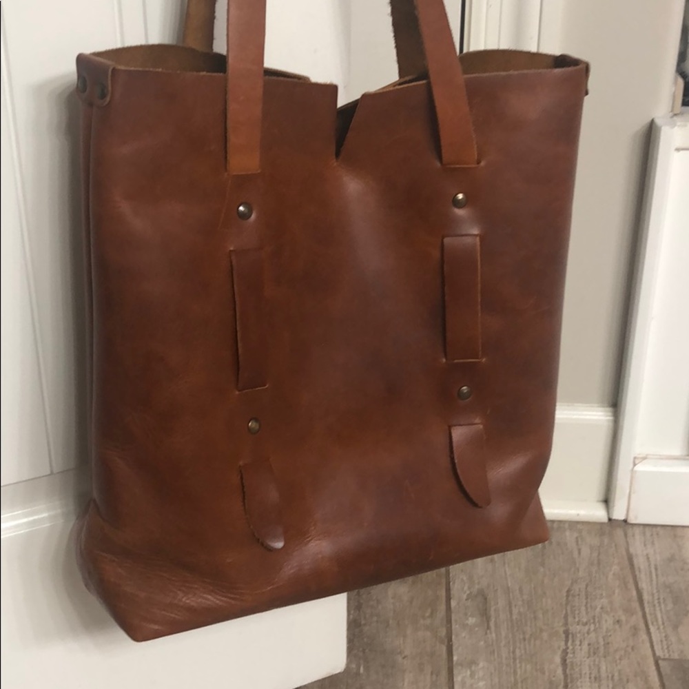 Beautiful Full Grain Leather Tote!